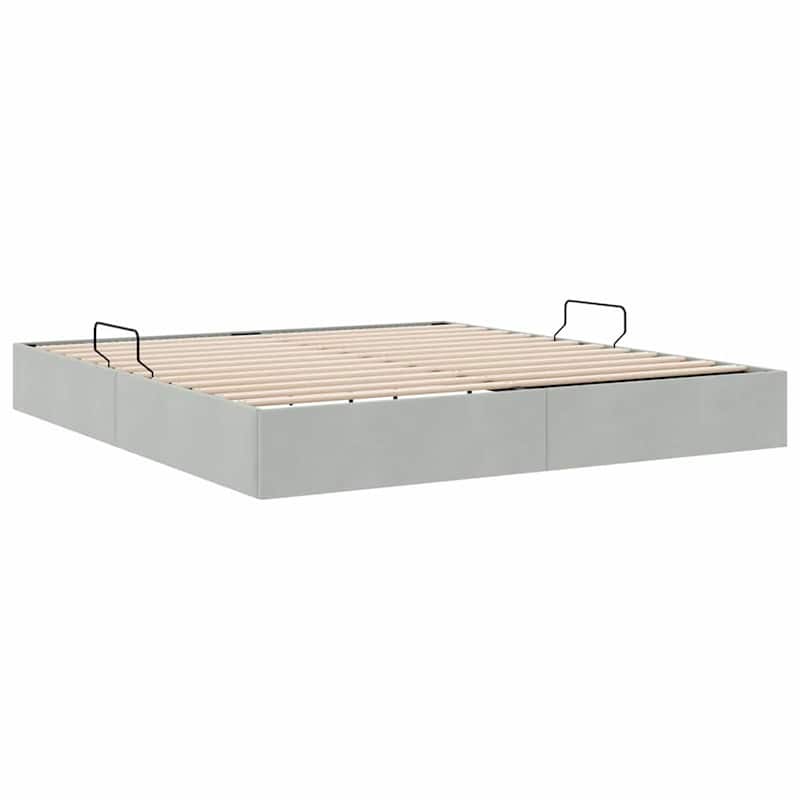 vidaXL Storage Bed with Mattress in Velvet