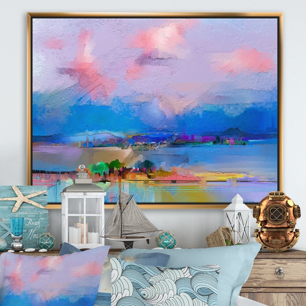 WvtsUcykyga Lake House Decor Collection Mar pintoresco Atardecer con Aguas onduladas Seafoam Árboles Forest Hill Colorido Cielo Nublado Tejido de poliéster Baño Cortina de Ducha con Ganchos Multi