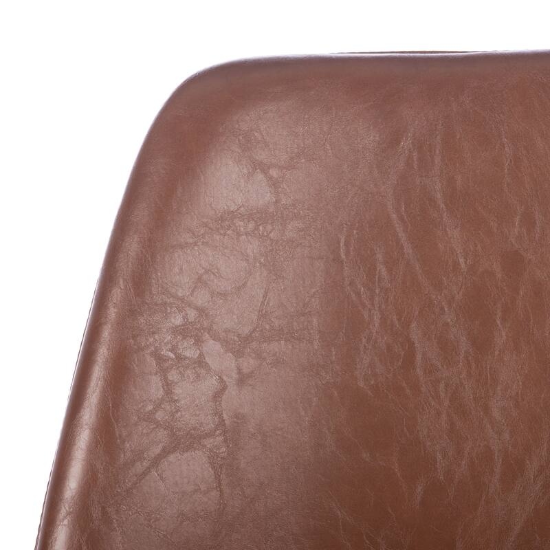 SAFAVIEH Cordia Mid-Century Faux Leather Dining Chair (Set of 2) - 20.3" W x 22" L x 31.5" H - 20.3" W x 22" L x 31.5" H