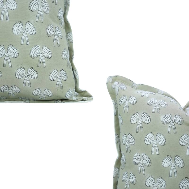 Fabdivine Handmade Block Print Cushion Cover Throw Home Décor Double Oxford Edges Pillow Case