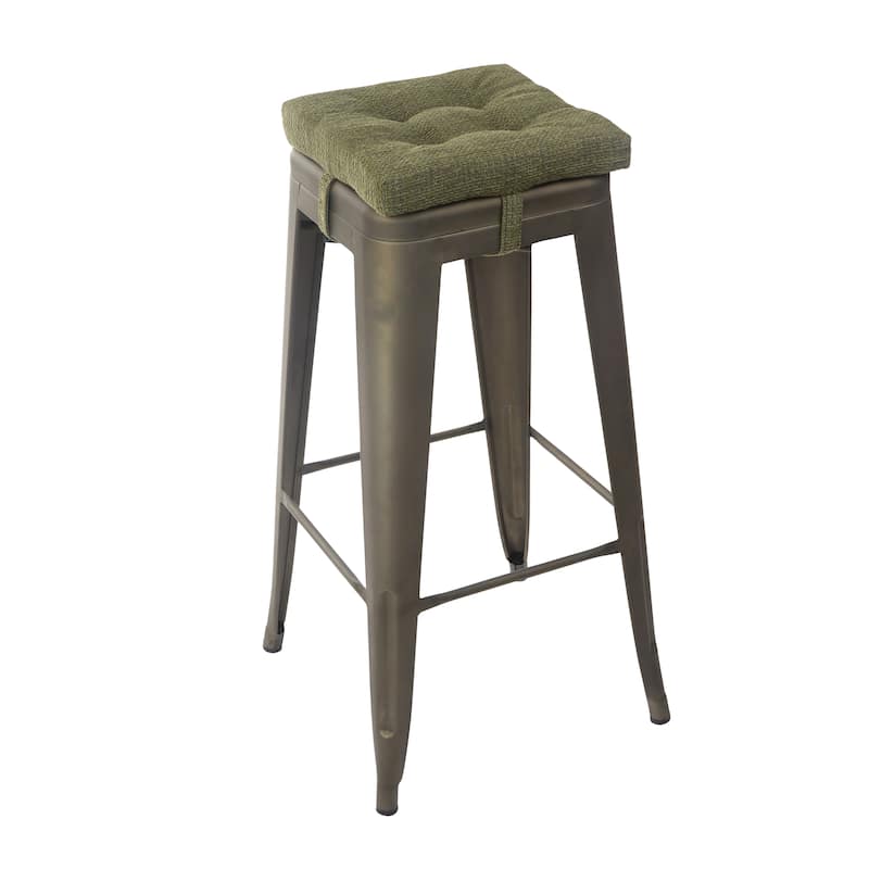 Klear Vu Tyson Square Barstool Cushion Set with Velcro Straps