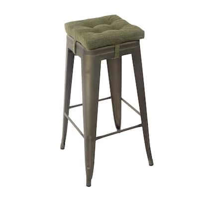 Klear Vu Tyson Square Barstool Cushion Set with Velcro Straps