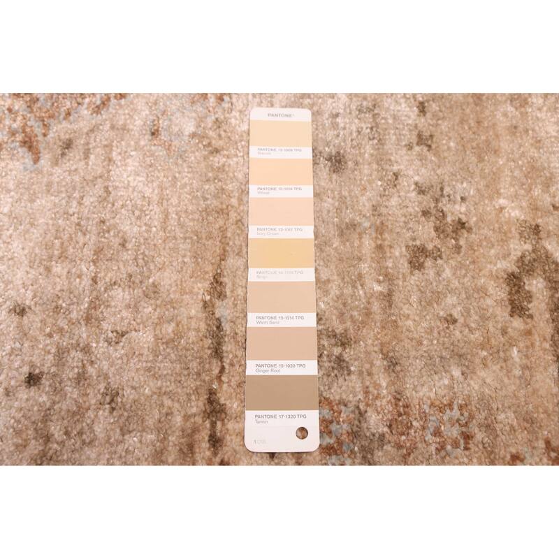 ECARPETGALLERY Hand-knotted Legacy Tan Silk Rug - 6'0 x 9'7