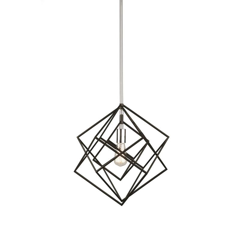 Artcraft Artistry - 1-Light Pendant - Matte Black/Polished Nickel - Polished Nickel
