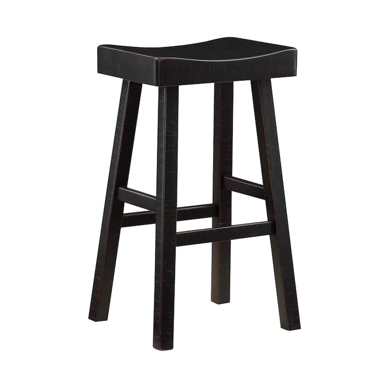 Brigham Pub Height Barstool (Set of 2) - Black
