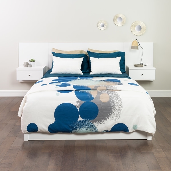 Queen headboard with built in nightstands sale