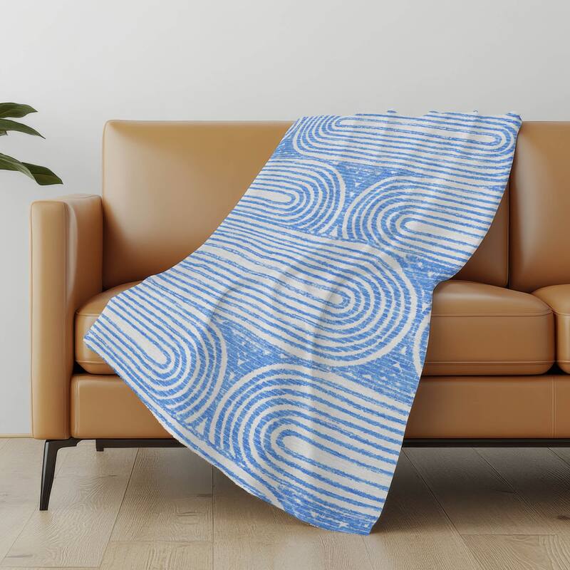 Premium Machine Washable Contemporary Sherpa Throw Blanket