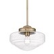 preview thumbnail 1 of 6, Ingalls Medium Pendant Modern Brass with Clear Glass
