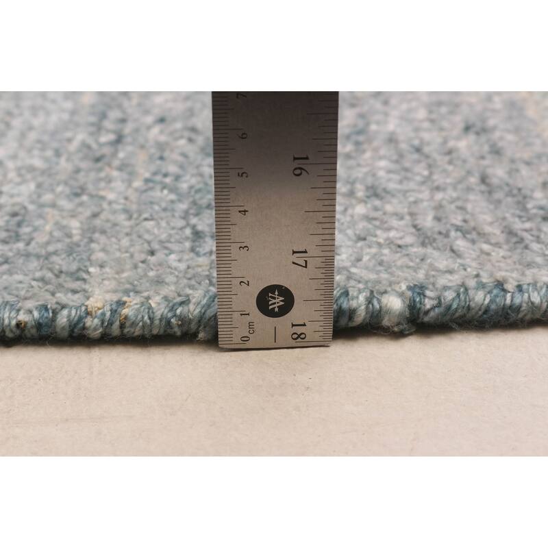 ECARPETGALLERY Hand-knotted Loreto Blue, Grey Silk Rug - 9'8 x 14'8