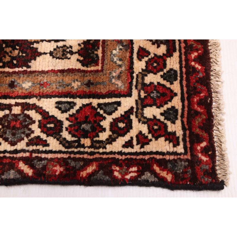 ECARPETGALLERY Hand-knotted Andelz Red Wool Rug - 3'5 x 9'5
