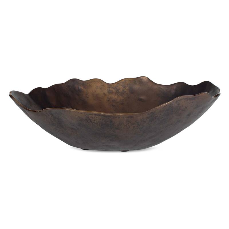 Uttermost 18274 Obscura 16" Wide Aluminum Decorative Bowl - Golden Dark Bronze