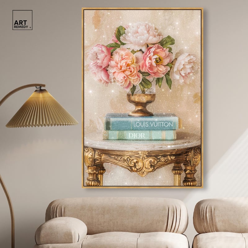 Antique Table Vase Canvas by Art Remedy