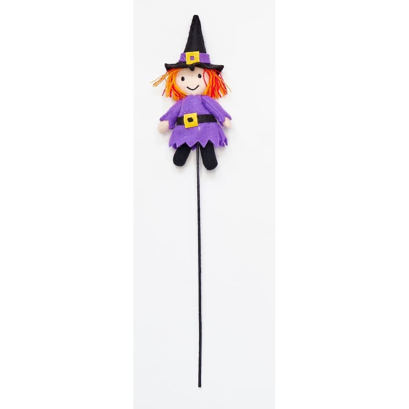 18" Halloween Witch Pick, Set of 6