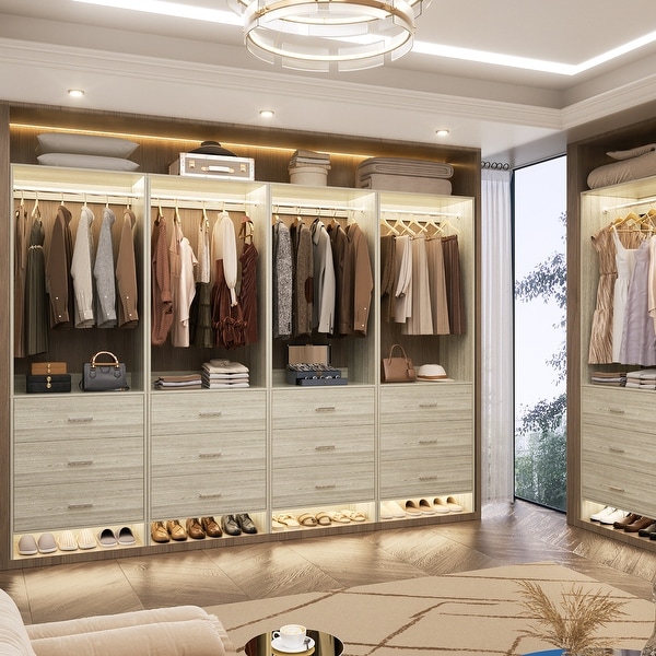 Cimly Freestanding Closet Sytem with Drawers, Closet Organizer