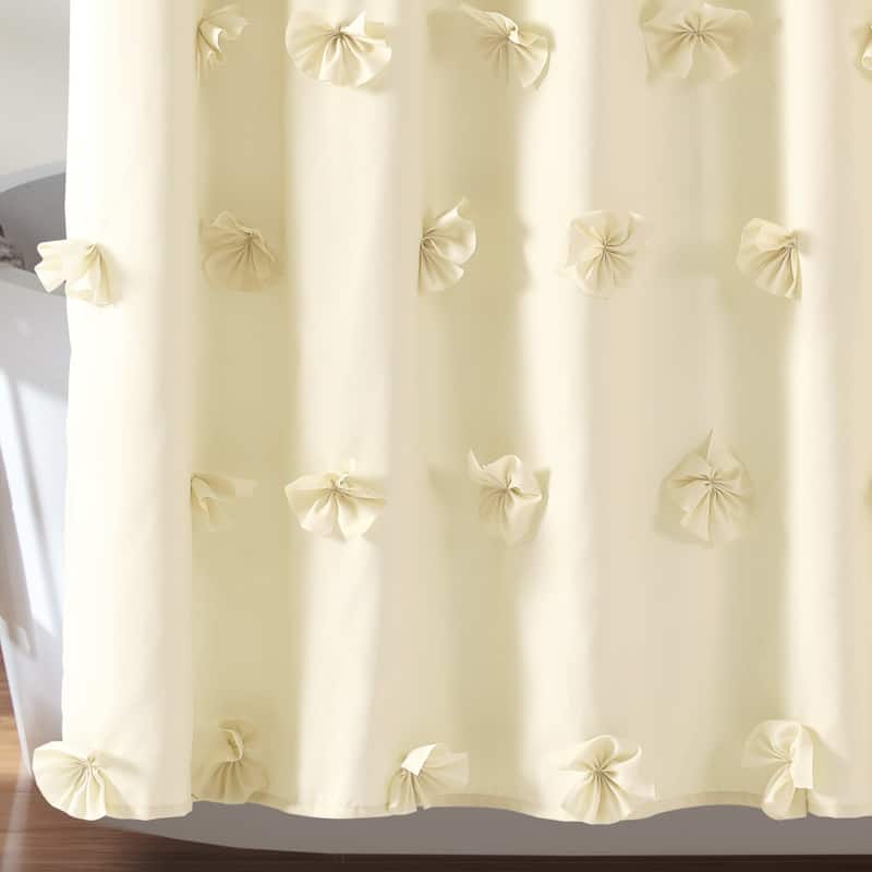 Silver Orchid Sterling Polyester Shower Curtain