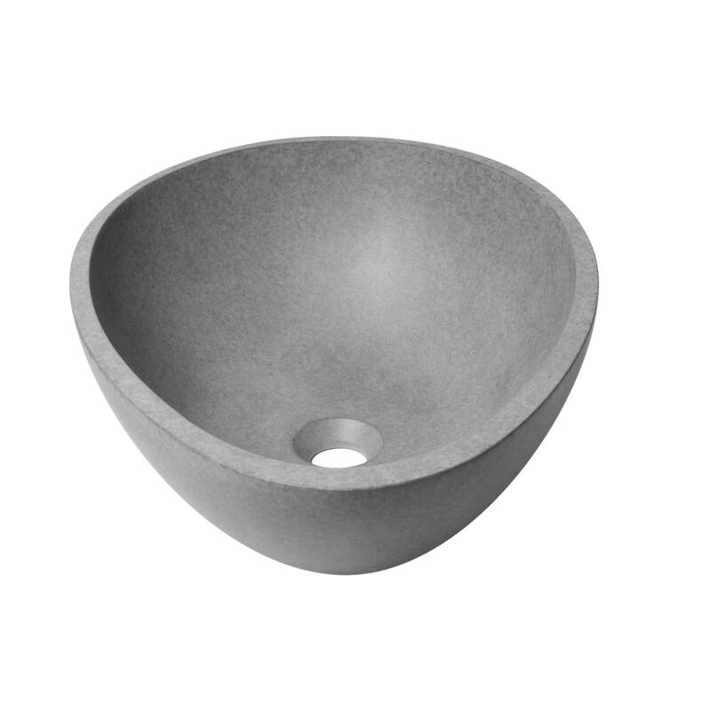 ALFI brand ABCO21O 21" Solid Concrete Tear Drop Above Mount Vessel Sink