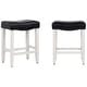 preview thumbnail 4 of 6, Jameson Upholstered Polyester Antique White 24 Inch Counter Stool (Set Of 2)