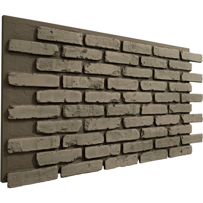 EverStone Aged Brick Faux Brick Panel, 46 7/8"W x 27"H x 1 1/4"D