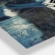preview thumbnail 3 of 4, Designart 'Deep Woods II Indigo' Cottage 3 Panels Oversized Wall CLock - 36 in. wide x 28 in. high - 3 panels