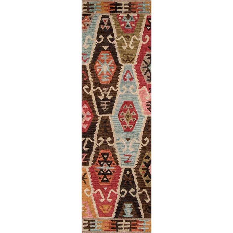 Momeni Tangier Hand Tufted Wool Geometric Area Rug - 2'3" x 8' Runner - Multi - Runner/Rectangle