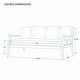 preview thumbnail 16 of 15, Cambridge Casual Como Solid Wood Outdoor Daybed