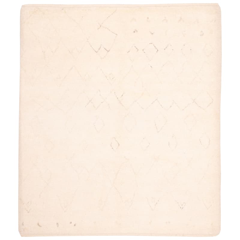 ECARPETGALLERY Hand-knotted Looma Cream Wool Rug - 8'3 x 10'0