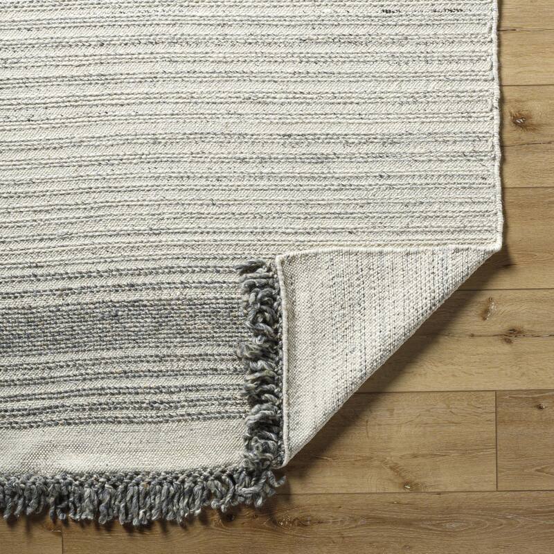 Coby Casual Solid Color Wool Area Rug