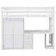 preview thumbnail 17 of 16, Twin Loft Bed wStairs and Desk, Wardrobe and Storage Drawers, White