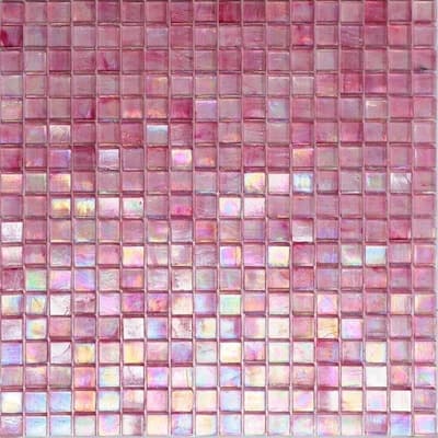 Apollo tile 12" x 12" Skosh Glossy Foxy Pink Glass Tile (18.69 sq ft/case) - 20 Pack
