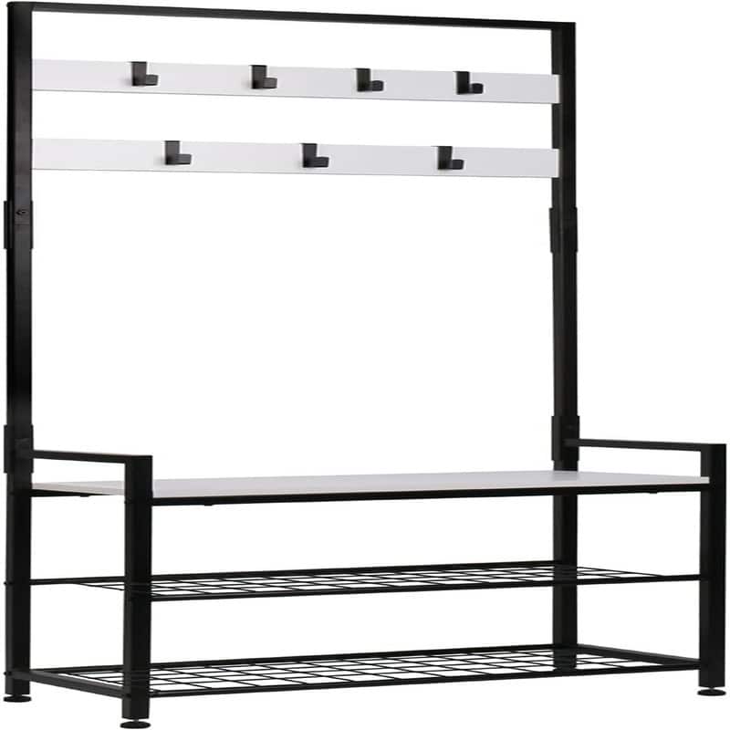 Coat Rack Shoe Bench - 25.19 x 12 x 68
