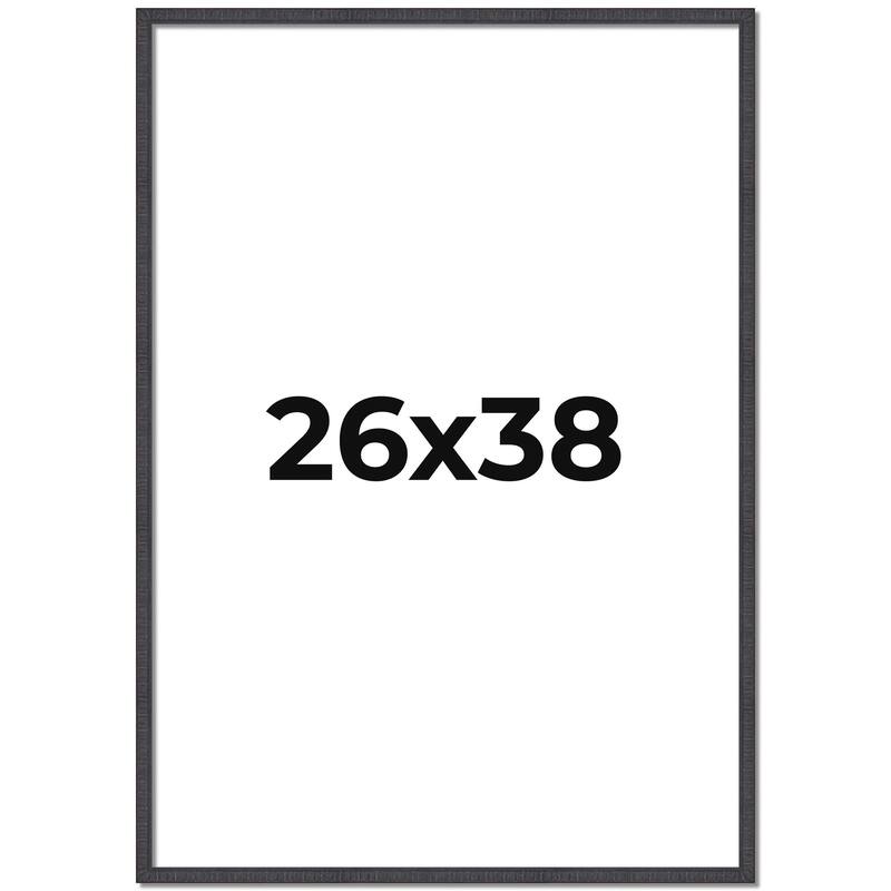 26x38 Frame Brown Solid Wood Picture Frame - Complete Modern Photo