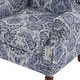 preview thumbnail 21 of 80, Mid-Century Modern Linen/ Vegan Leather Wing Back Accent Chair