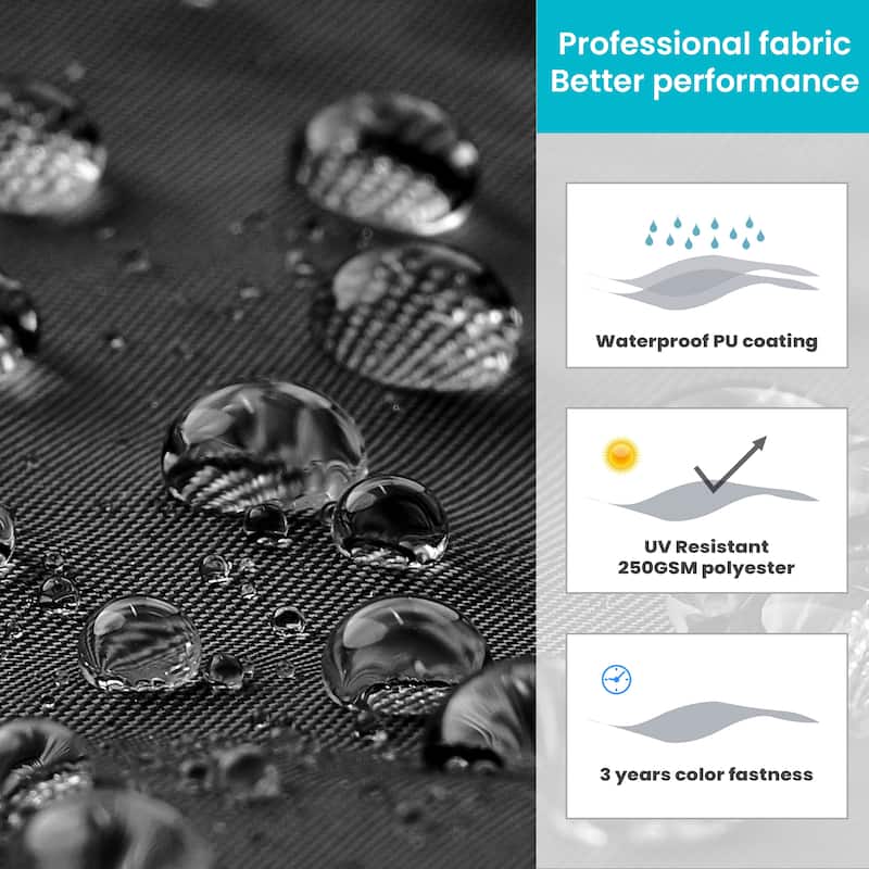 10 X 13 Ft Patio Aluminum Double Top Cantilever Umbrella with Wheel Base