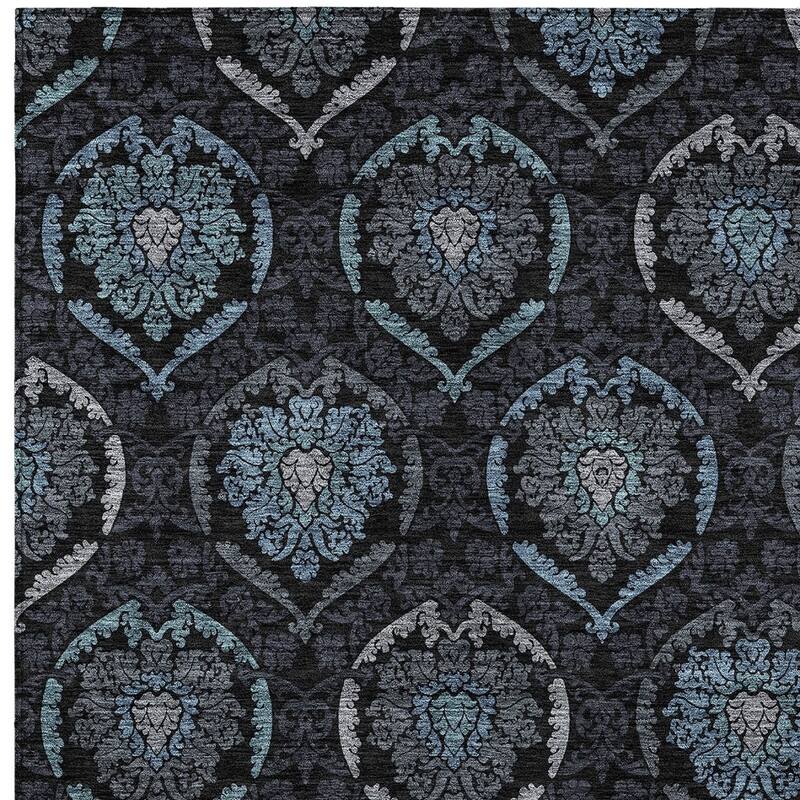 HomeRoots Medallion Transitional Rectangle Outdoor Rug