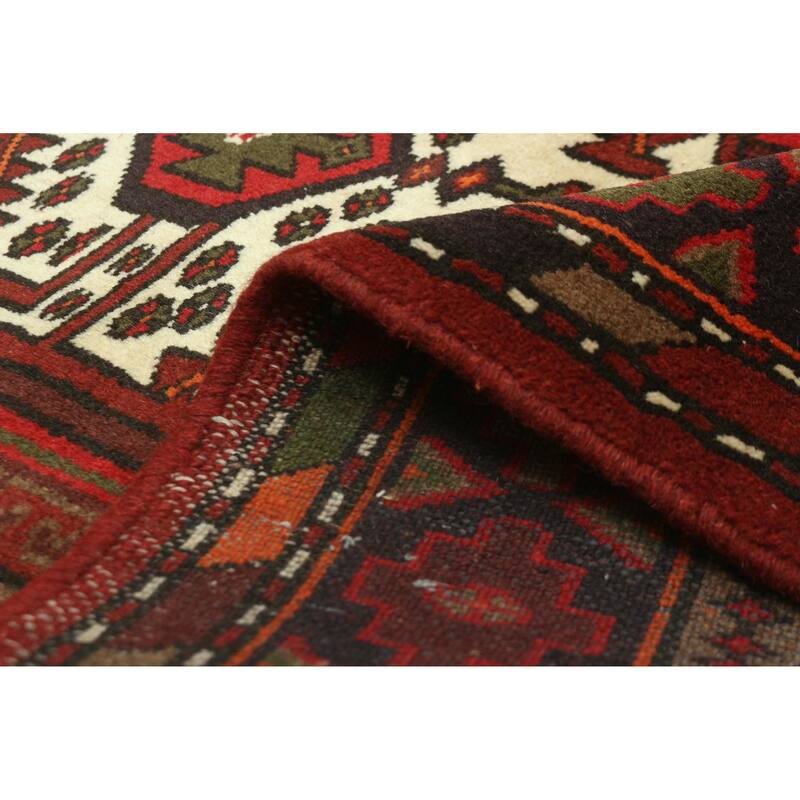 ECARPETGALLERY Hand-knotted Andelz Dark Red Wool Rug - 3'3 x 4'7