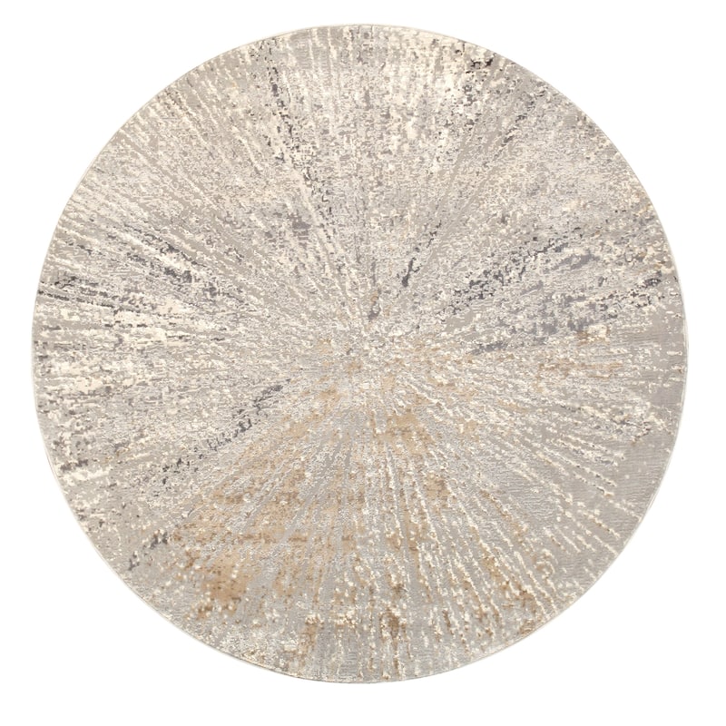 Pasargad Home Starburst Design White/Grey Area Rug