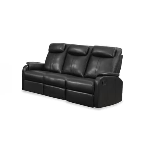 Monarch Specialties I 81 3 72 Inch Wide Metal Framed Leather Sofa Monarch Specialties I 81 3 72 Inch Wide Metal Framed Leather Sofa Glider Recline