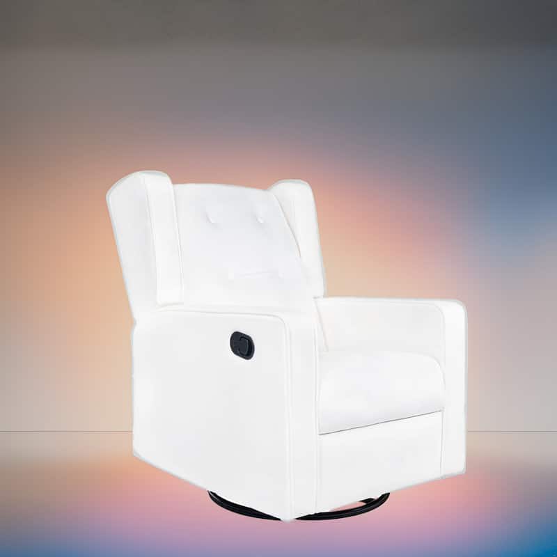 360° Swivel Glider Rocker Recliner - Nursery Chair for Breastfeeding & Maternity, Plush Cushions & Gentle Rocking Motion
