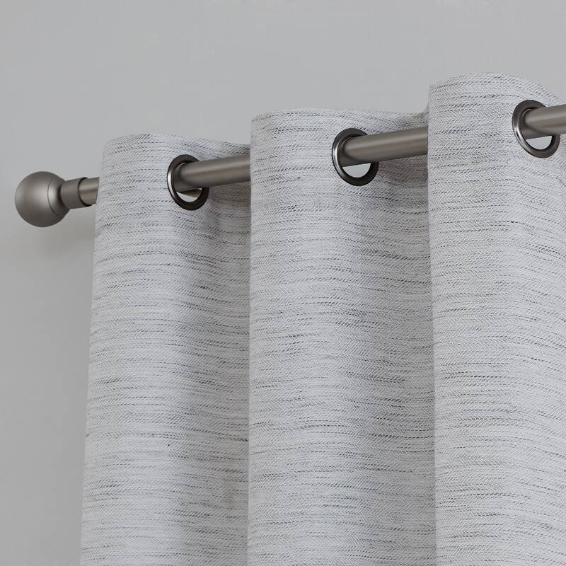 Nautica Julius Light Filtering Textured Grommet Window Curtain Panel Pair