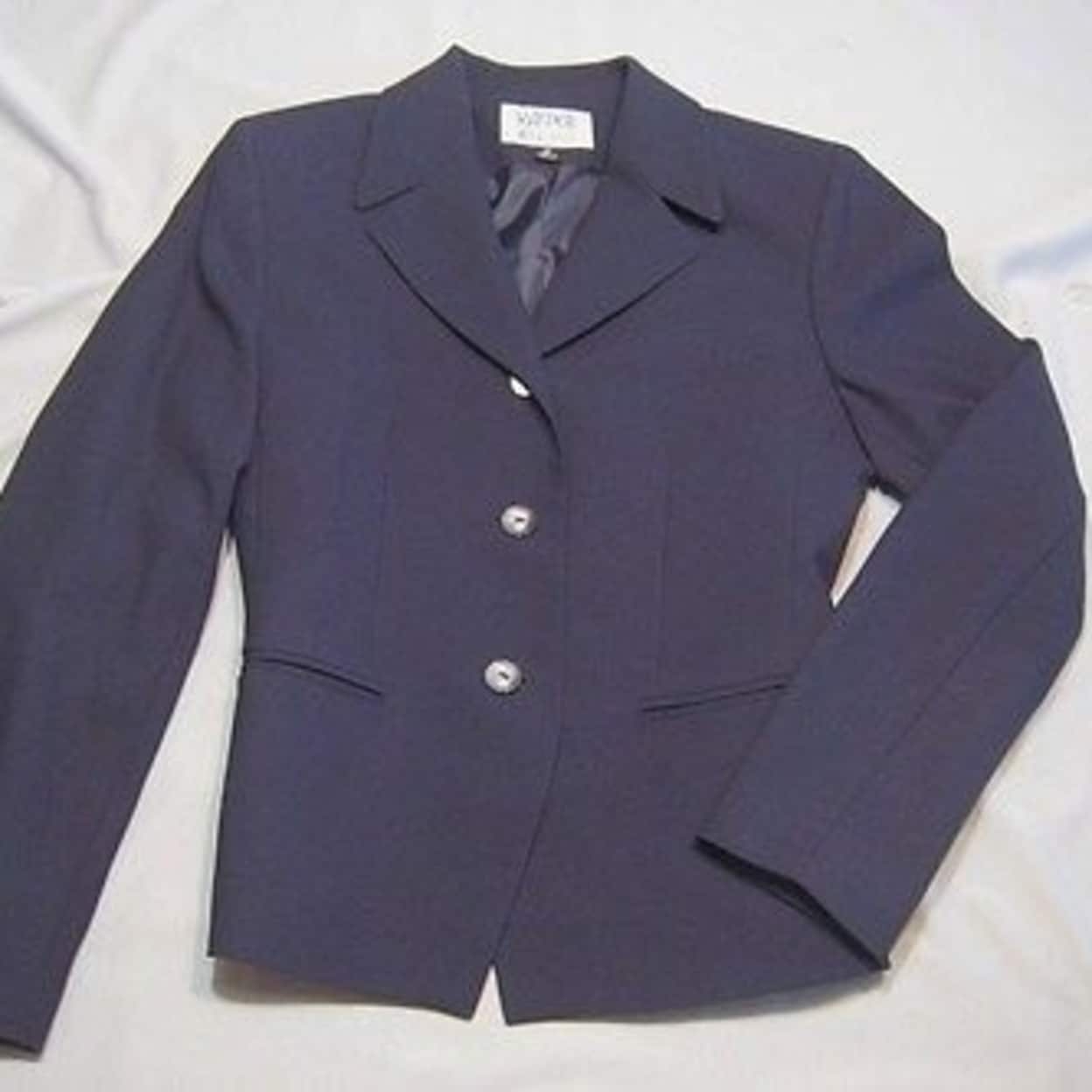 Shop Kasper Asl Blazer Womens Navy Blazer Navy Business Jacket 4p Free Shipping On Orders Over 45 Overstock 23027895