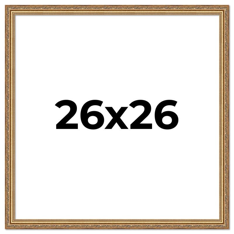 26x26 Frame Red Solid Wood Picture Frame Width 1.75 Inches | Interior Frame Depth 1 13/16 Inches