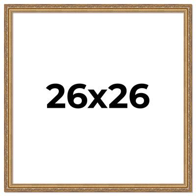 26x26 Frame Red Solid Wood Picture Frame Width 1.75 Inches | Interior Frame Depth 1 13/16 Inches