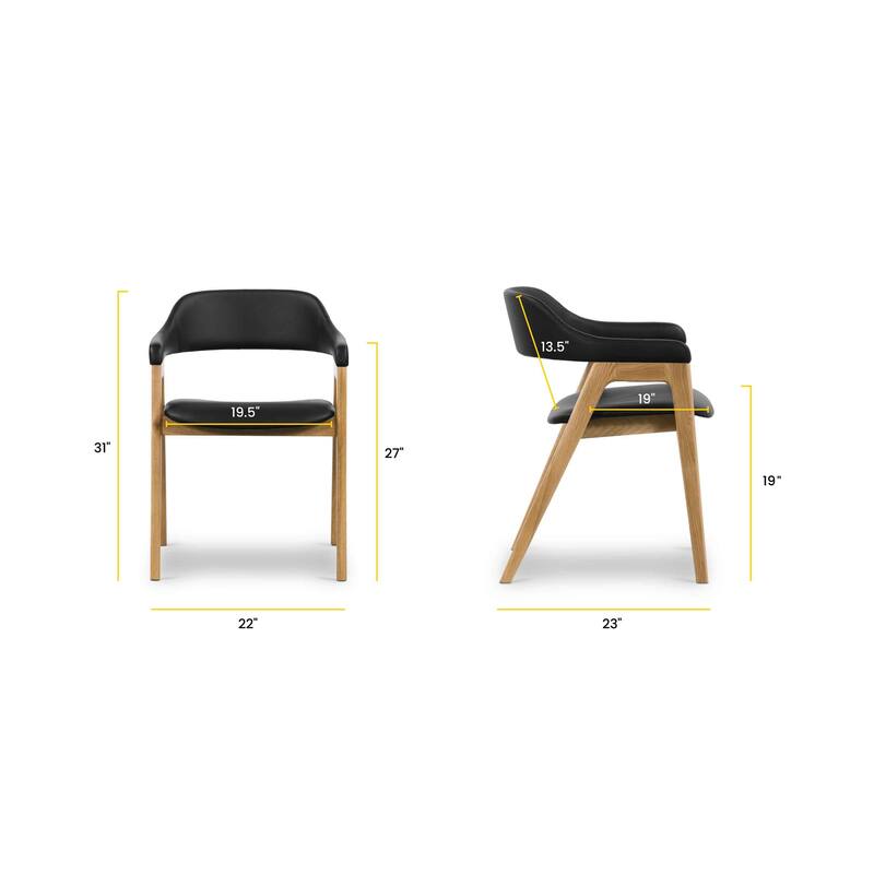 Poly and Bark Lando Leather Dining Chair