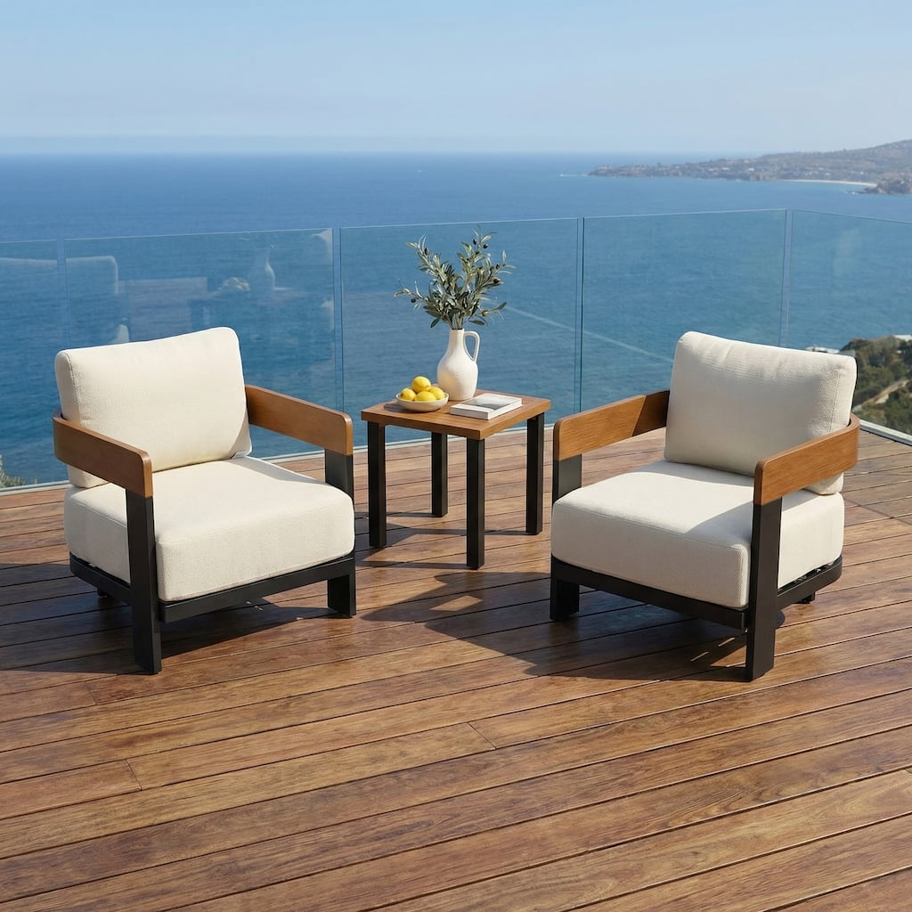 2 - Person Patio Conversation Sets With Cushions, Outdoor Set Furniture (3 Piece)