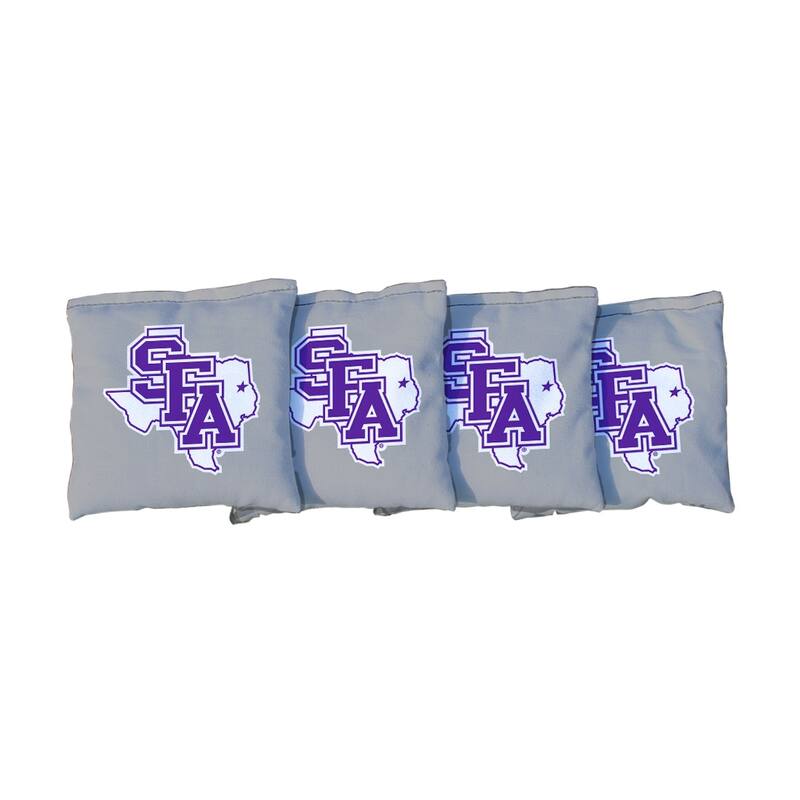 Stephen F. Austin State University Lumberjacks Gray Cornhole Bags - Corn Filled