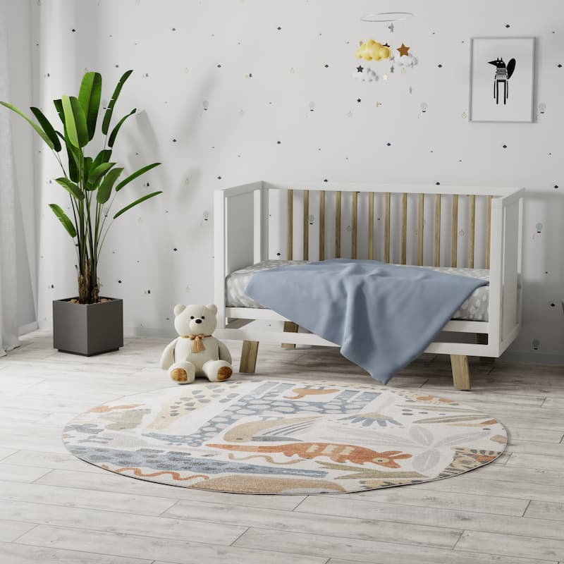 Nourison Astra Machine Washable Animal Print Area Rug