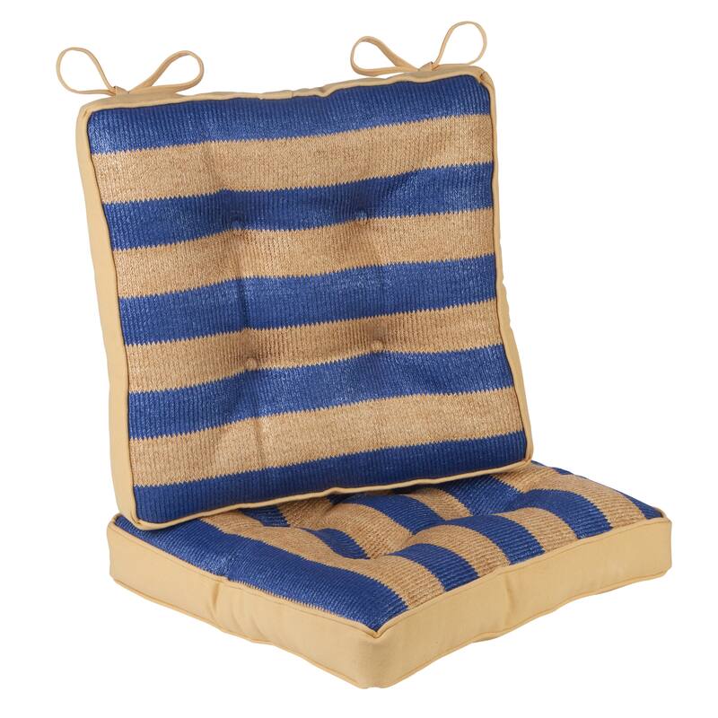 Klear Vu Raffia Indoor/Outdoor Chair Cushion Set of 2 Bed Bath