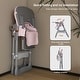 preview thumbnail 22 of 38, Adjustable Foldable Baby High Chair with Tray and Wheels for 0 6 Years
