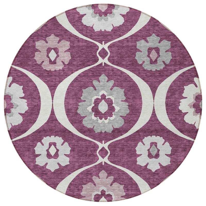HomeRoots Medallion Transitional Rectangle Outdoor Rug