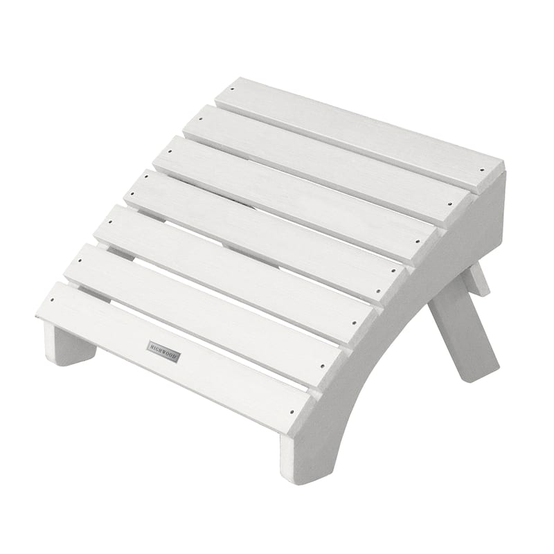 HIGHWOOD Eco-Friendly Synthetic Wood Folding Ottoman - White